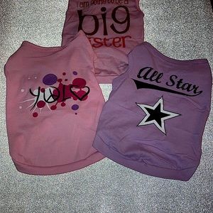 Fashionable tees for dogs 3/sets